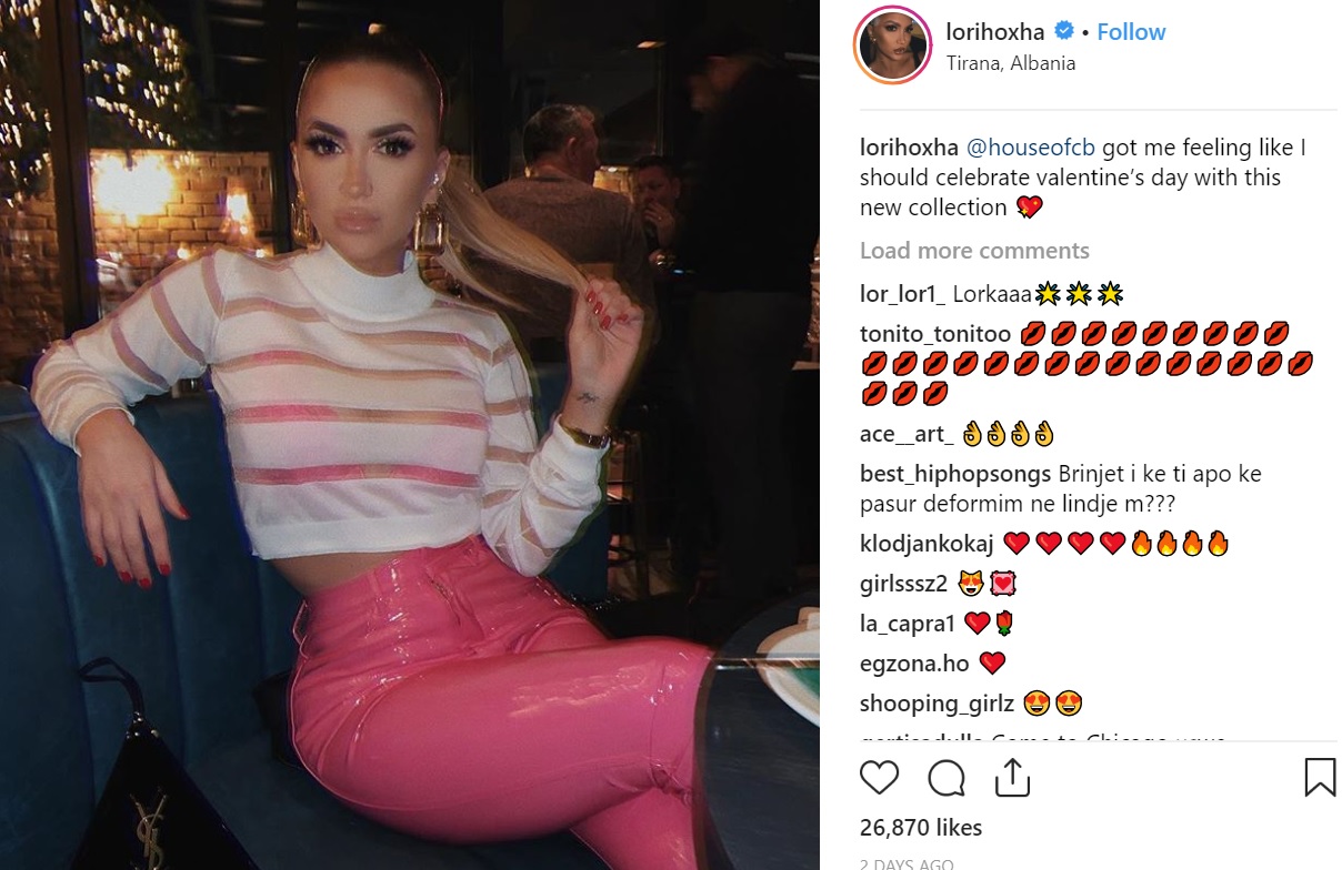 Lori Hoxha është ndarë? Por ajo thotë se do festojë Shën Valentinin 1 lori insta