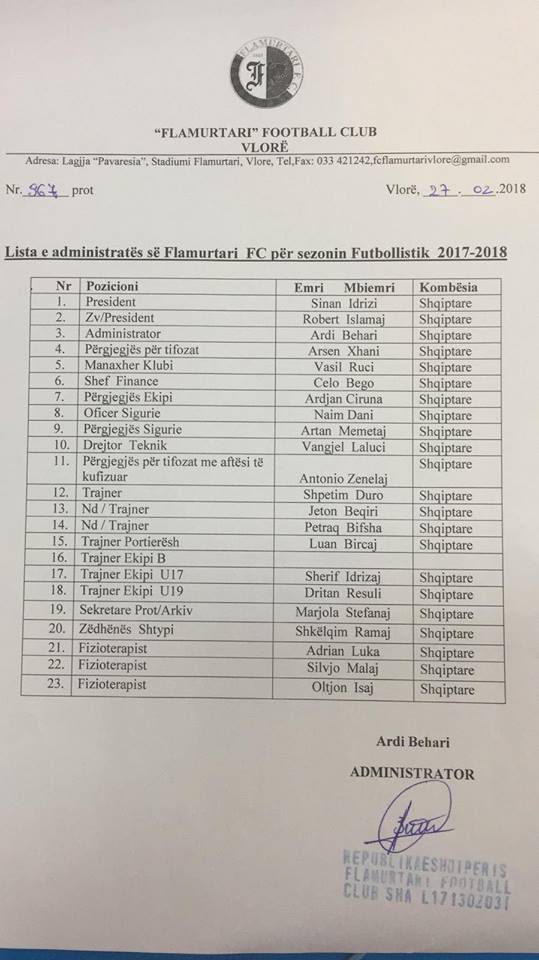 E quajti “person me aparat në dorë”, Flamurtari i bën “gol” Partizanit lista e flamurtarit