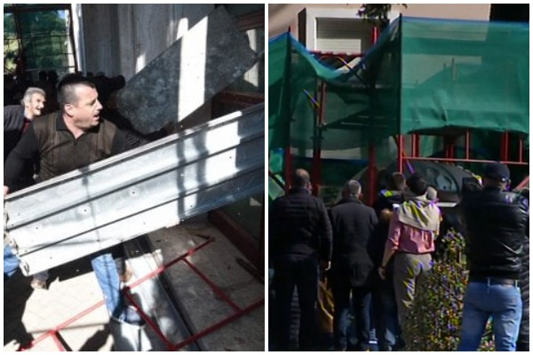 Video / Çahet sërish kordoni i policisë, ç’po ndodh para zyrës së Ramës protesta dhuna