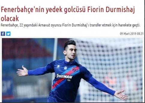 “Tradhtoi” Kombëtaren për Greqinë, Durmishaj kërkohet nga gjigandi turk durmishaj