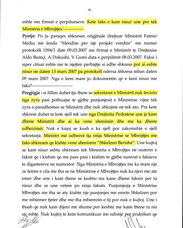 DOKUMENTET/ Dëshmia që tregon se kush qëndronte pas Gërdecit 7 faksimile7 2
