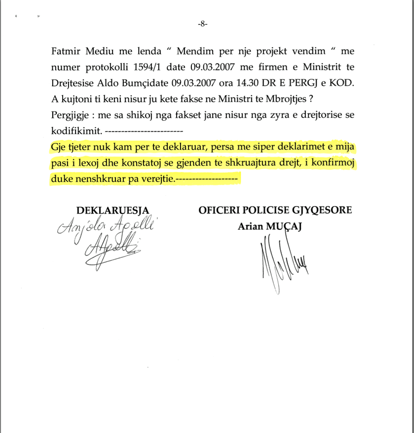 DOKUMENTET/ Dëshmia që tregon se kush qëndronte pas Gërdecit 8 faksimle9 2