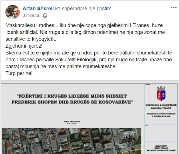Zv.ministrit të Ramës i vjedhin FB: Maskarallëk, iku dhe një copë gjelbërimi në Tiranë 1 status 1