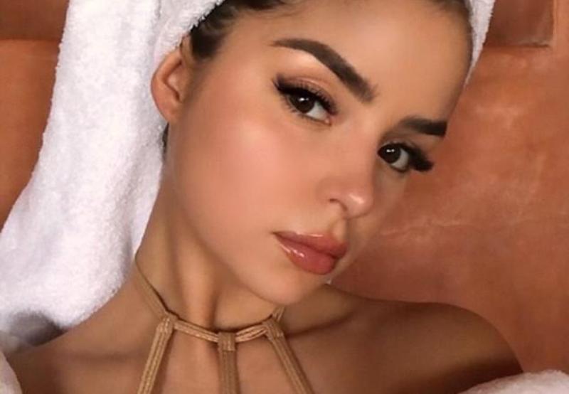 12793940 6979751 Spa day The model 24 teased a glimpse of her ample assets as she a 11 1556724488075 1