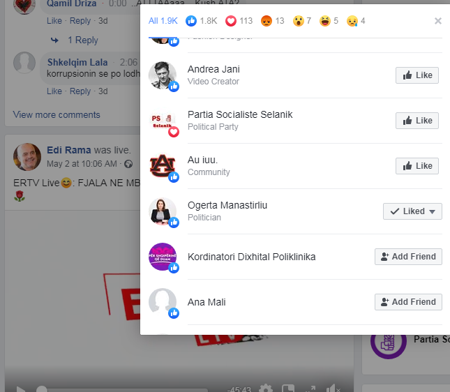 Vëzhgimi / Edi Rama më i ndjekuri në Facebook, ja ministrja që e lexon më shumë 3 3 2