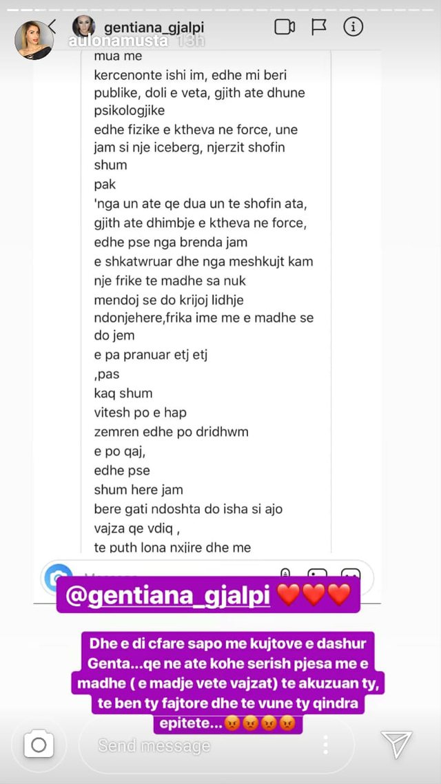 Genta e BB-Aulona Mustës: I dashuri më kërcënonte…ndoshta do të isha si ajo vajza që vdiq 1 Genta 2 1