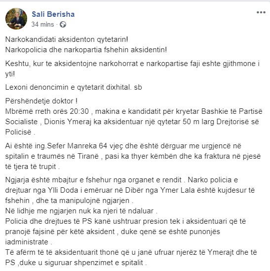 Denoncimi i Berishës: Kandidati i PS për bashkinë përplas me makinë inxhinierin 1 Screenshot 2 copy copy copy