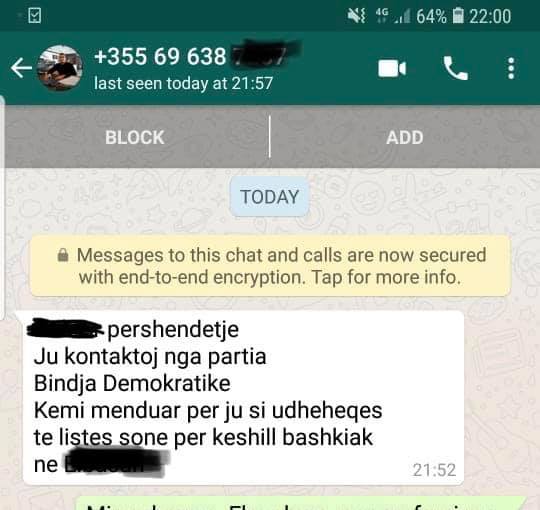 FOTO/ Ish-deputeti i PD publikon sms e “Bindjes Demokratike”: Gjuajnë për kandidatë nga zyra 1 Sms