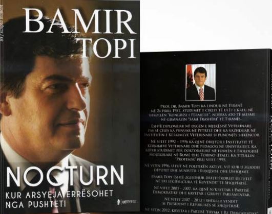 Ish-Presidenti Bamir Topi publikon librin: “Nokturn kur arsyeja errësohet nga pushteti” bamir topi libri 1