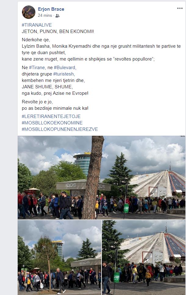 Opozita proteston, Braçe: As bezdisje minimale nuk ka 1 brace postimi