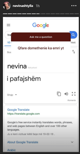 Nevina Shtylla tregon frikën e saj më të madhe 2 paf