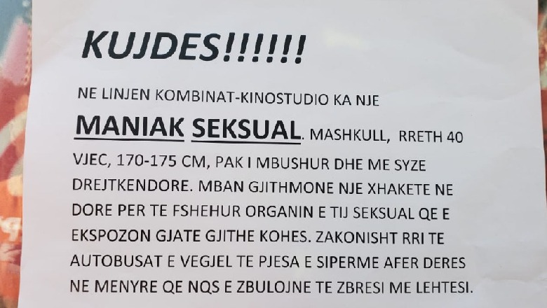 Në autobus ka një maniak seksual. Njoftimi shpërndahet në të gjitha stacionet në Tiranë 1560446970 5d028774dffd3fletethirrjaautobusmanjak