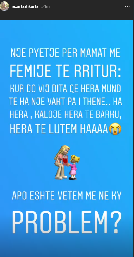 Rezarta Shkurtën e ka zënë belaja me të bijën, ajo kërkon mendimin e fansave 1 Rozana 2