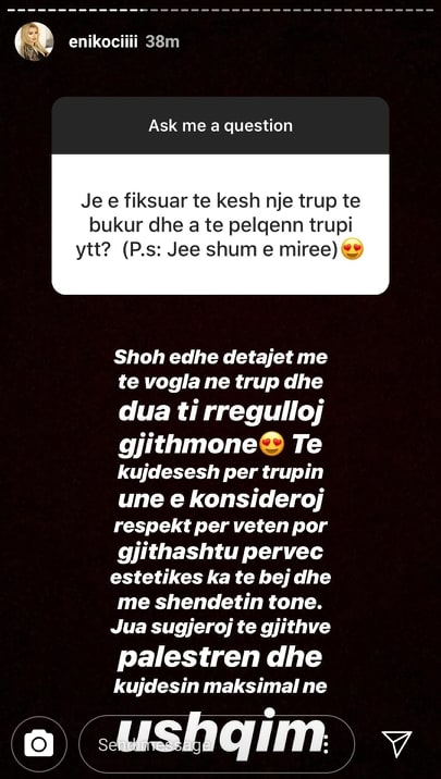 Eni Koçi zbulon regjimin e saj ushqimor dhe stërvitor për të pasur një trup si të sajin 1 eni 4