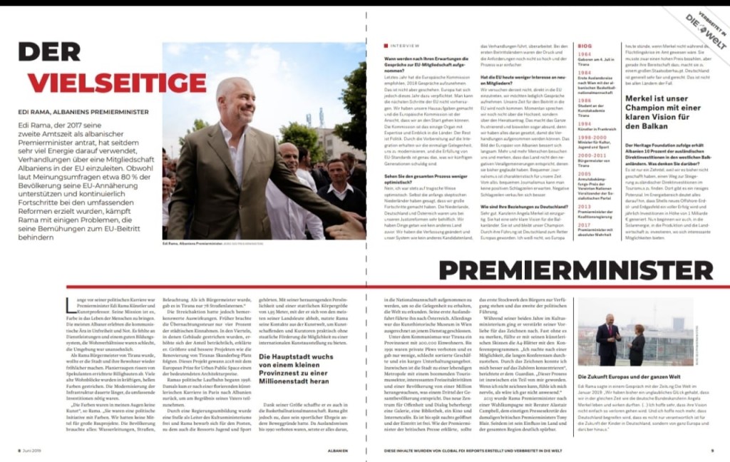 Negociatat/ Rama për “Die Welt”: I kemi bërë detyrat, optimizmi tragjik është zgjidhja më e mirë 1 rama die welt