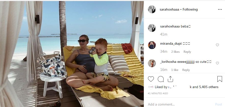 Pa filtra fare! Sara Hoxha shtatzënë në plazh, me dy bebat e saj! (FOTO) sara 1