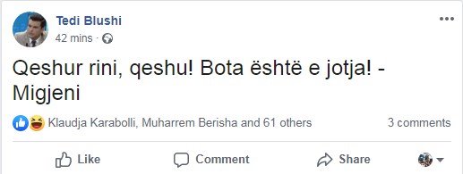 Rama mesazh opozitës para protestës: Çdo vikamë fillon e mbaron me heshtje! Presidenca: Qeshur rini, qeshu! 2 tedi blushi