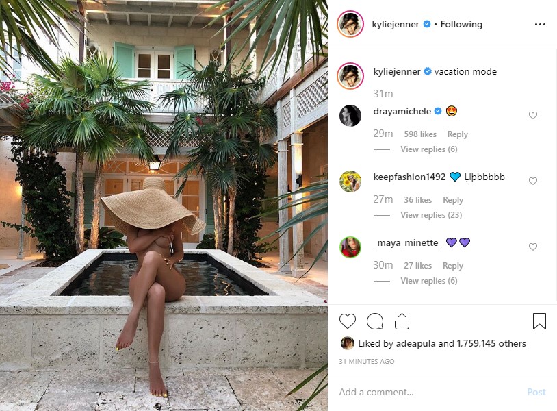 Kylie Jenner kalon kufijtë e provokimit, pozon komplet e zhveshur 1 1 226