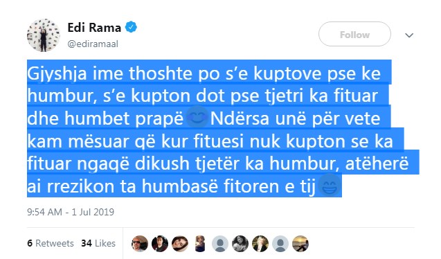 Rama përdor shprehjen e gjyshes: Do vijoni të humbni po s'e kuptuat pse keni humbur 1 5d1a3cff382b7rama