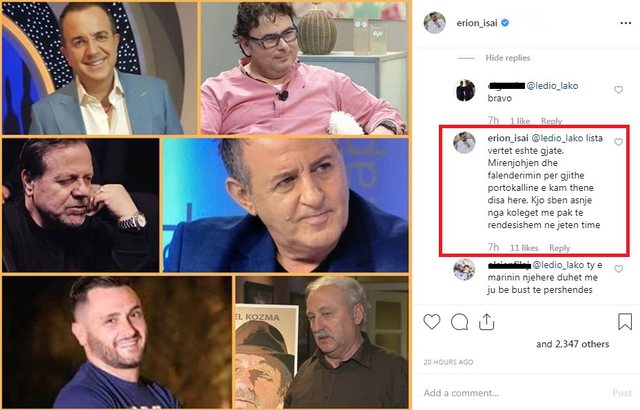 Falenderoi Arditin dhe Besin, Ledio Lako ka diçka për t’i thënë aktorit 2 Isa 3