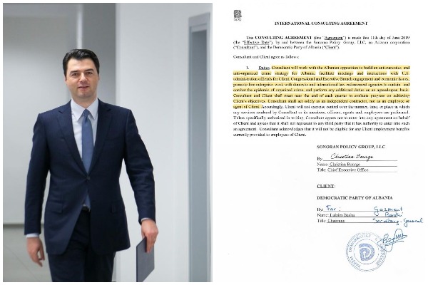 DOKUMENTI/ Partia Demokratike rinovon kontratën me firmën e lobimit në SHBA: 10 mijë dollarë në muaj për… basha me kontraten