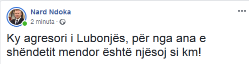 Ndoka: Agresori i Lubonjës qenka njëlloj si Rama 1 status ndoka