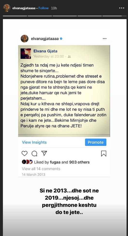 Sjell një kujtim të 6 viteve më parë, Elvana në një rrëfim të sinqertë për ndjekësit 1 44