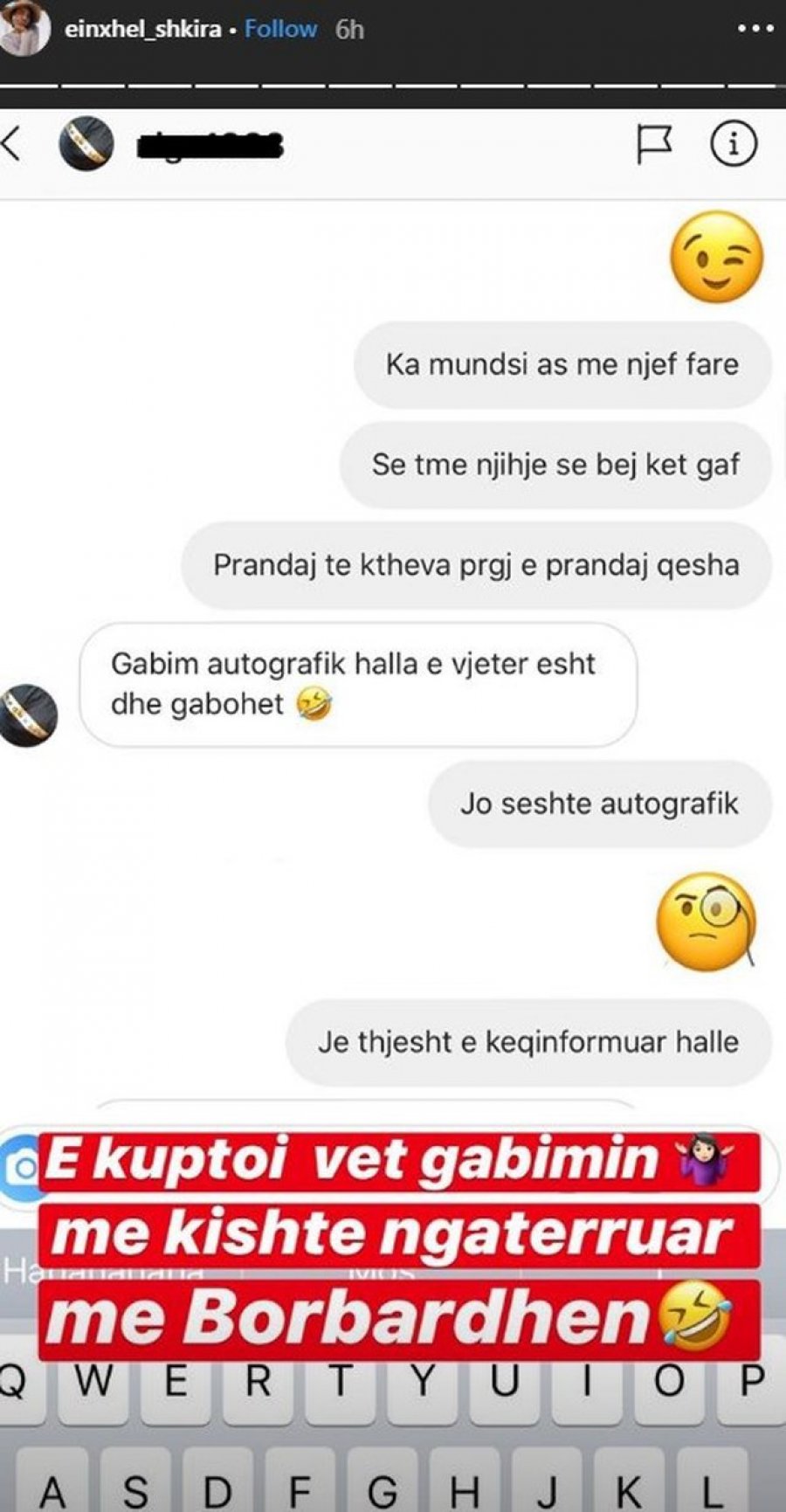 Einxhel Shkira sms