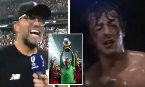 “Adriannnn”, Klopp e krahason portierin e Liverpool me Rocky Balboa klop