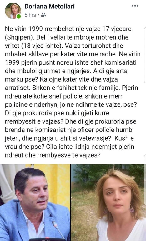 Historia e përdhunimit në Lezhë, gazetarja Metollari pyet Pjerin Ndreun: Cila ishte lidhja ndërmjet teje dhe rrëmbyesve të vajzës ? 1 metollariii
