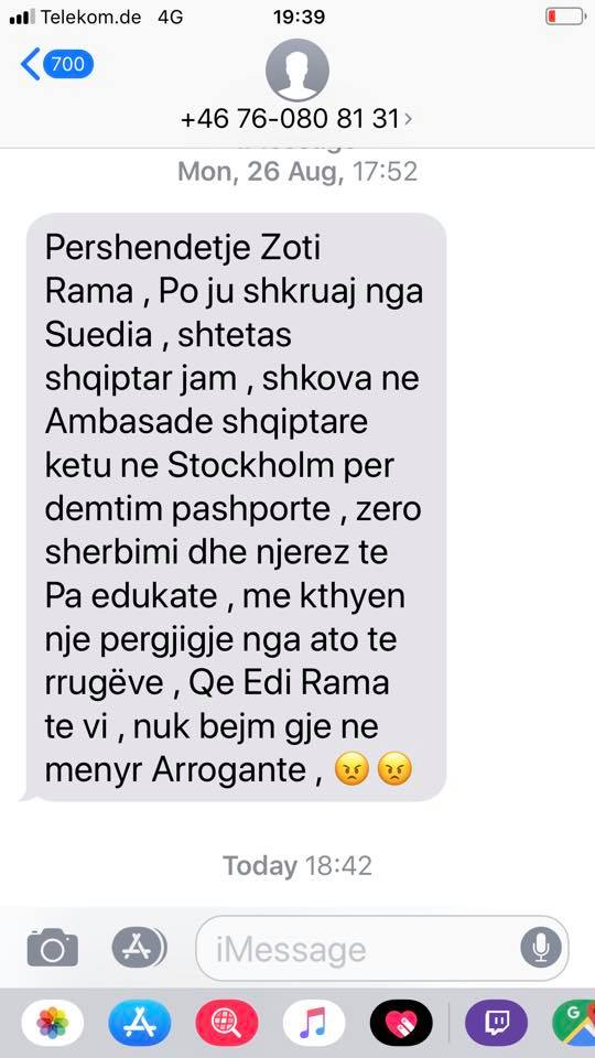 "Dhe Edi Rama të vijë këtu, nuk bëhet gjë", i riu mesazh kryeministrit: Më telefonoi … 1 rama fb sms 3