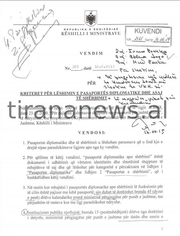 Gjyqtarët padisin qeverinë: Heqja e pasaportave të shërbimit antikushtetuese. Shpërblehen njerëzit e vettingut 1 11111111111111