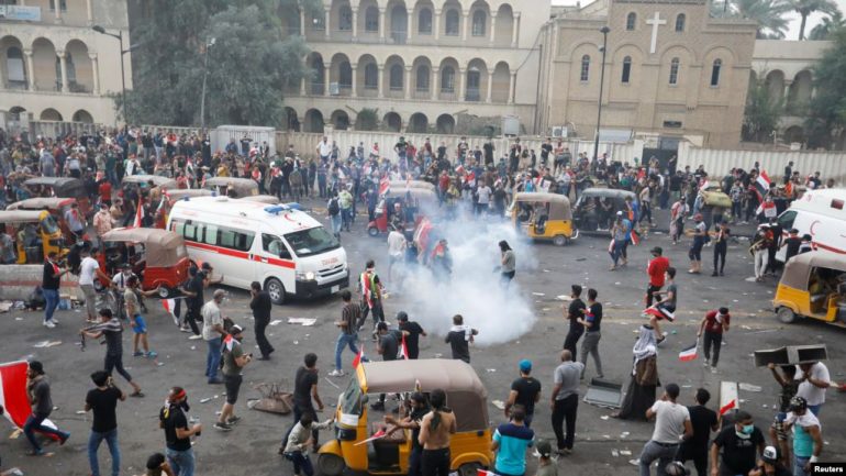 Protesta të dhunshme në Irak, 42 persona kanë humbur jetën 6BCD19B1 CD2E 4C95 82CE 08048AED4A0B w1023 r1 s