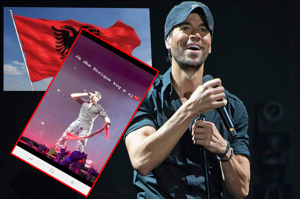 Enrique Iglesias nesër koncert në Tiranë. Merr miqtë dhe shijo ritmet e muzikës në sheshin “Skënderbej” Enrique Iglesias dhe flamuri shqiptar