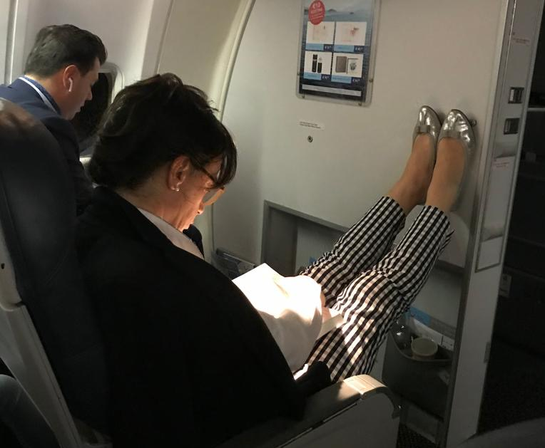 Basha me të shoqen filmohen në avion, Aurela ‘për shtatë palë qejfe’ duke lexuar libra 20