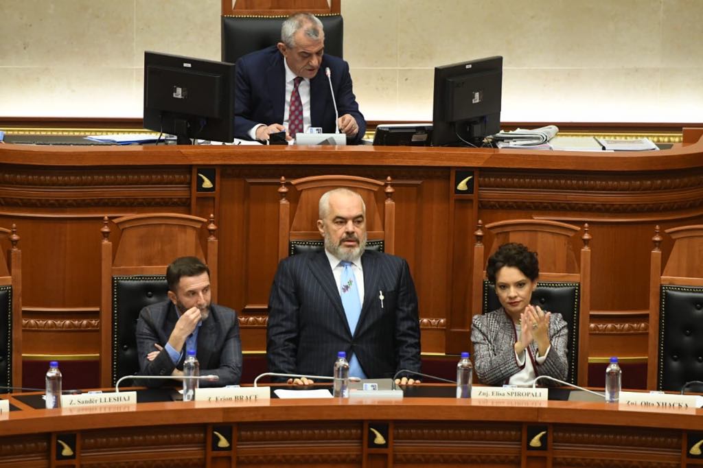 Pamjet që tregojnë se Kuvendi është kthyer në pasarelë mode dhe kafene 8 rama ruci spiropali