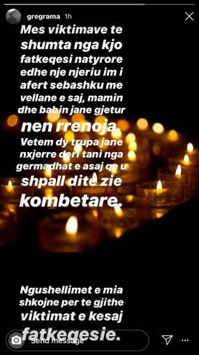 Greg Rama ka dy fjalë të ndjera për miken e zemrës që i mori tërmeti 2 426986