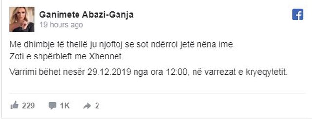 Këngëtarja shqiptare në zi, 3 ditë pas ditëlindjes i ndërron jetë nëna 1 640 0 5e0889fdb8838