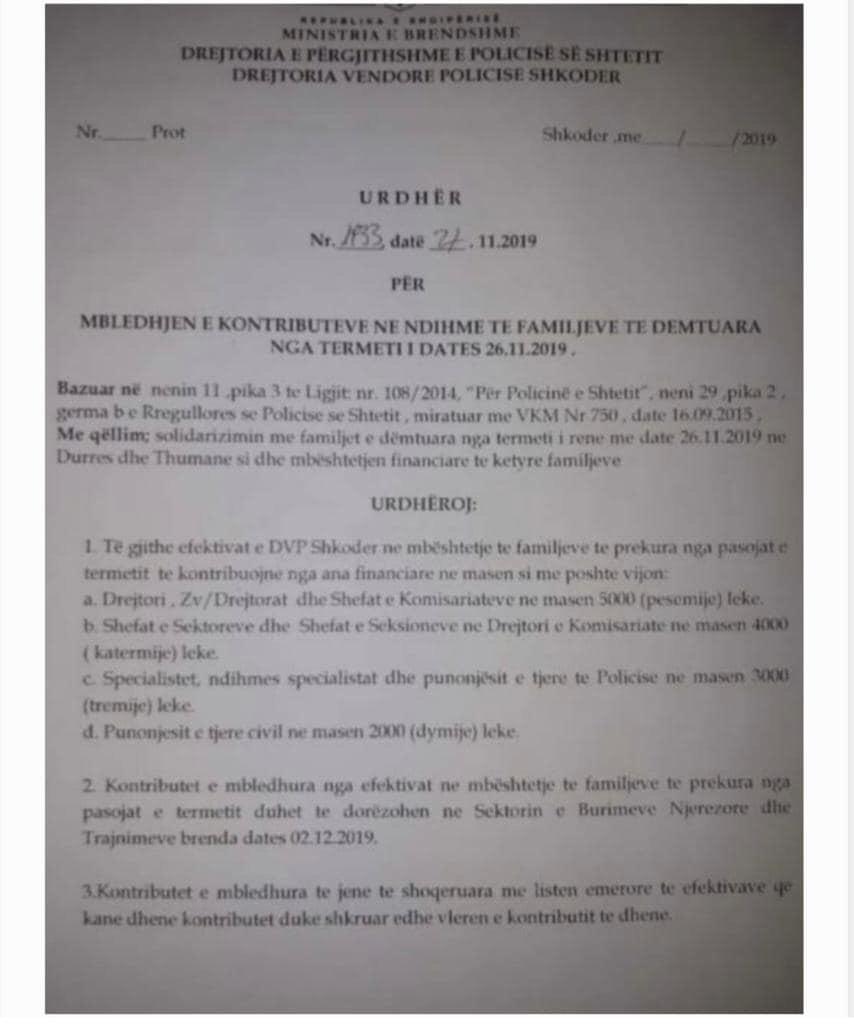 Vokshi: Rama nuk u heq 150 mln USD oligarkëve, por mban me urdhër rrogat e policëve dhe mësuesve 1 Urdhri Vokshi 1
