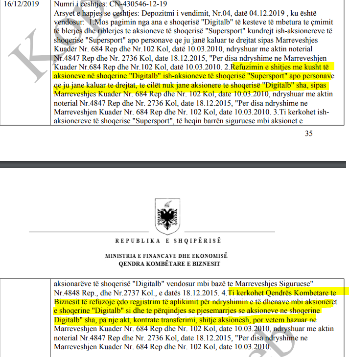 Përplasja Frangaj-Hoxha: A po shkon drejt Gjykatës edhe pronësia e Digitalbit? 1 dok