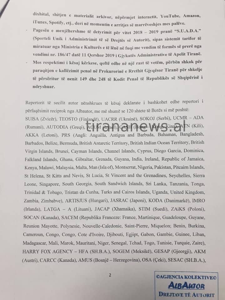 Lista / Autorët në protestë ekstreme ndaj Thoma Gëllçit të RTSH: Po na vjedh pronën tonë 2 e drejta autorit 1 1