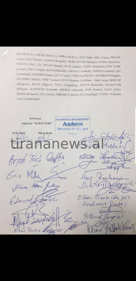 Lista / Autorët në protestë ekstreme ndaj Thoma Gëllçit të RTSH: Po na vjedh pronën tonë 3 e drejta autorit 3 1