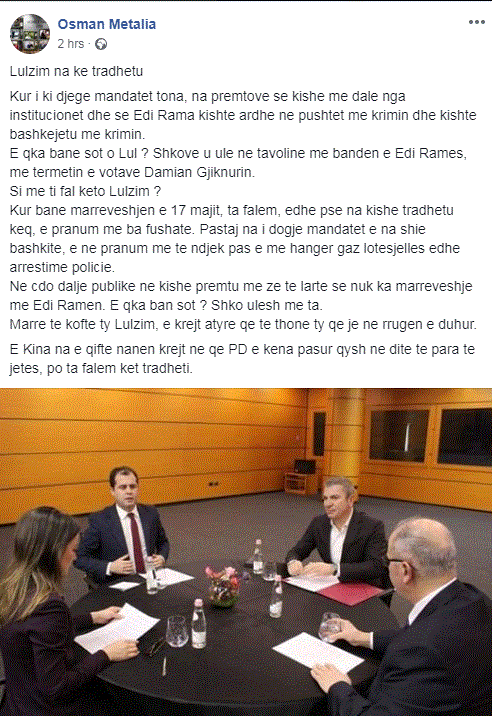 "Kina na e q**të nanën po ta falëm këtë tradhëti”/ Demokrati i zhgënjyer: Marre të qoftë Lulzim 1 militanti