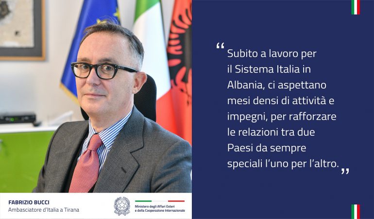 Italia emëron ambasadorin e ri në Shqipëri, Bucci: Na presin muaj me angazhime të shumta qerarra 770x450 1