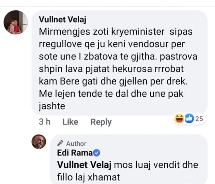 “Lava pjatat, pastrova shtëpinë, gatova”, një burrë i bindet Ramës por në fund i kërkon leje! Përgjigjia e kryeministrit: Mos luaj vendit, vazhdo me xhamat 1 757d5cc0 becb 4595 9d0d f7f506d1689d