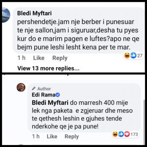 "Ne që bëjmë punë leshi..."/ Rama replikon me berberin, ja përgjigja që i jep për përfitimin e pagës së luftës 1 WhatsApp Image 2020 04 20 at 14.10.12