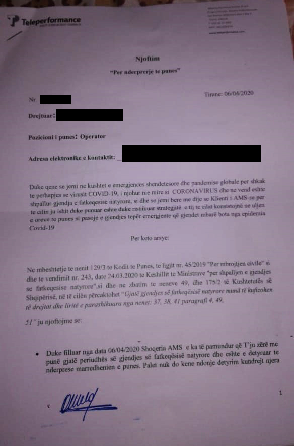 “COVID-19”, kompania e njohur në Shqipëri shkarkon dhjetëra punonjës: Nuk janë paguar as detyrimet e fundit mujore 1 as 1