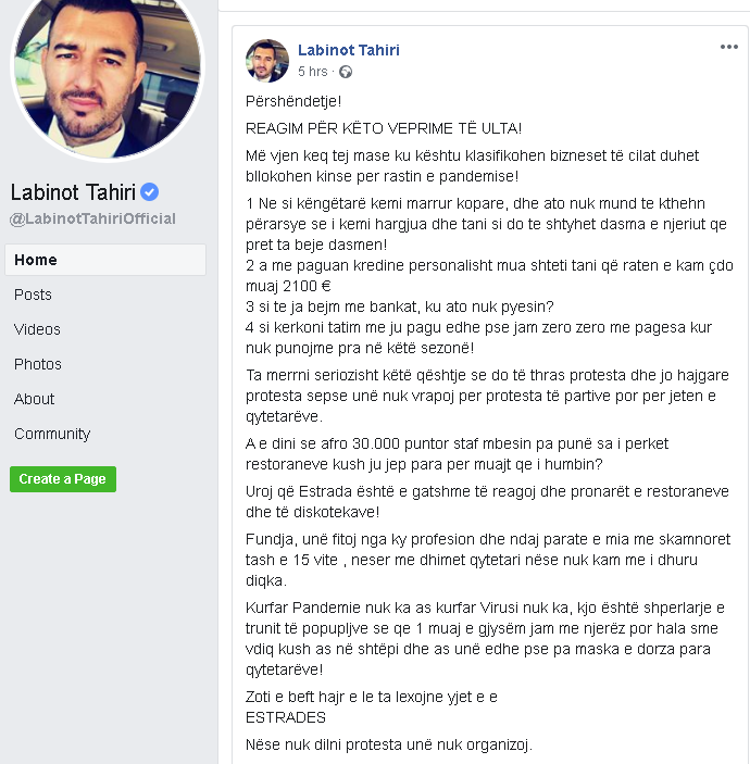 “Unë s’ja q* sezonin e nanës aspak, a e dini kush jam sot?”, këngëtari shpërthen me fjalor banal, pasi u kritikua pse parlajmëroi protesta nëse dasmat s’lejohen 2 2