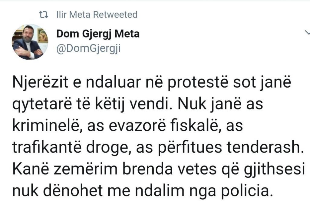“Janë qytetarë të këtij vendi, jo kriminelë e përfitues tenderash”, Presidenti riposton qëndrimin e Dom Gjergj Metës për ndalimin e aktivistëve të shoqërisë civile 1 Meta