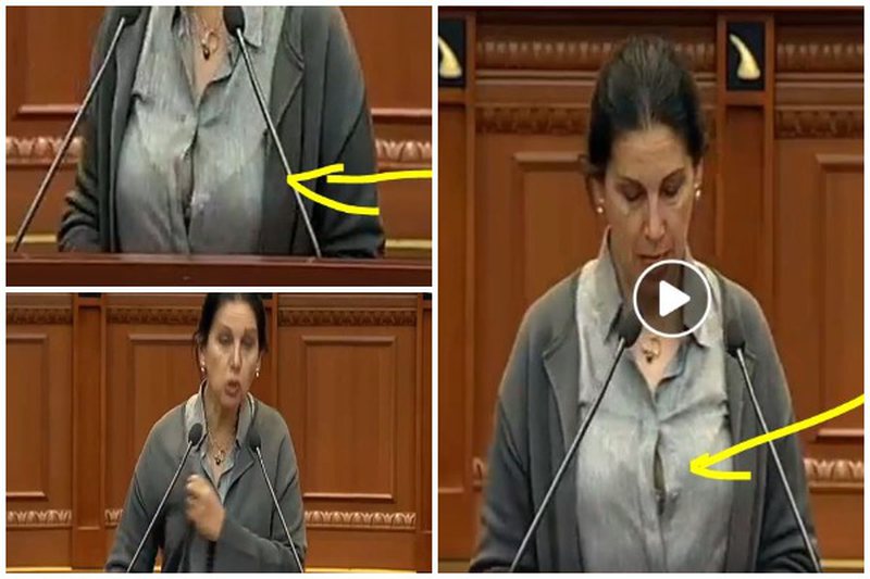 Iu zbërthye kopsa e këmishës, Mirela Kumbaro flet për herë të parë për incidentin para parlamentit Mirela Kumbaro